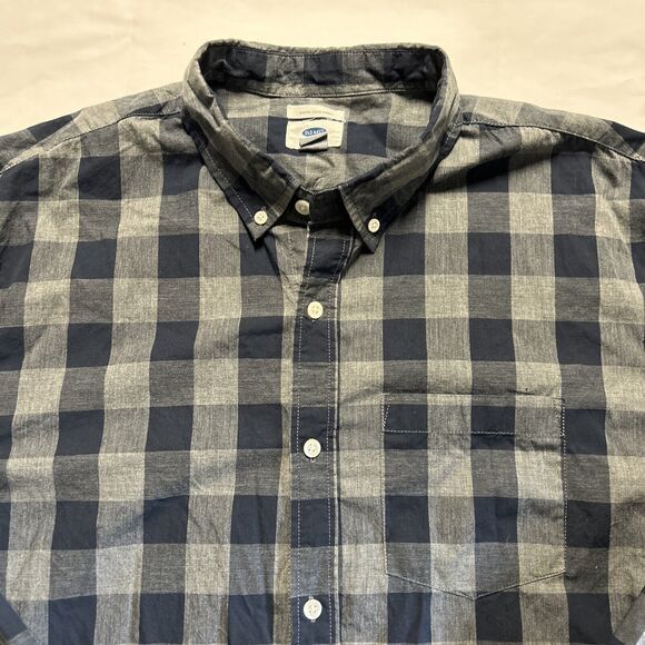 Old Navy Men's XL Button Up Long Sleeve Slim Fit Plaid Shirt - Pre-owned - Picture 1 of 15